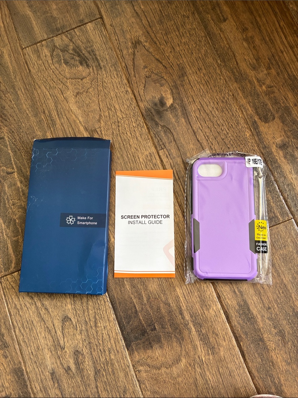 Purple Protective Phone Case with Screen Protector Included For IPhone 16E/17E